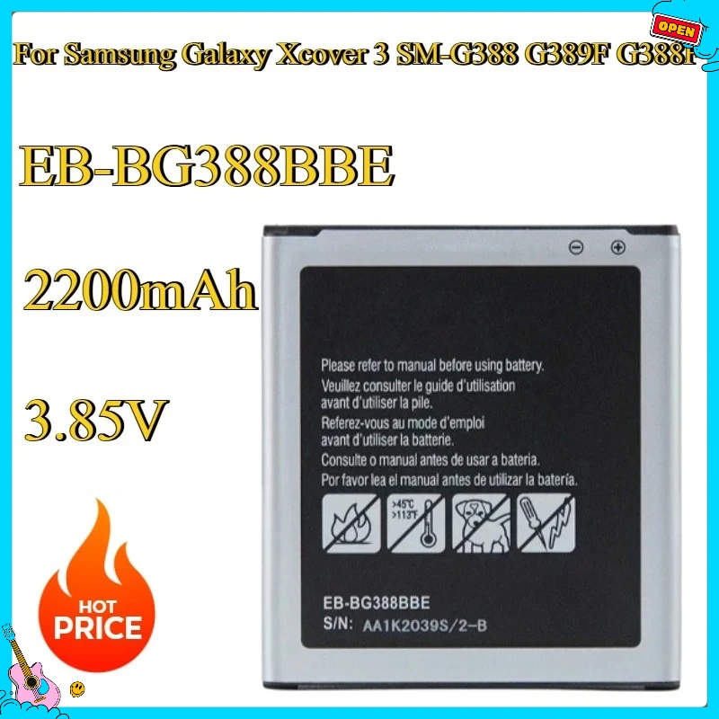

New EB-BG388BBE Replacement Battery 3.85V 2200mAh For Samsung Galaxy Xcover 3 SM-G388 G389F G388F