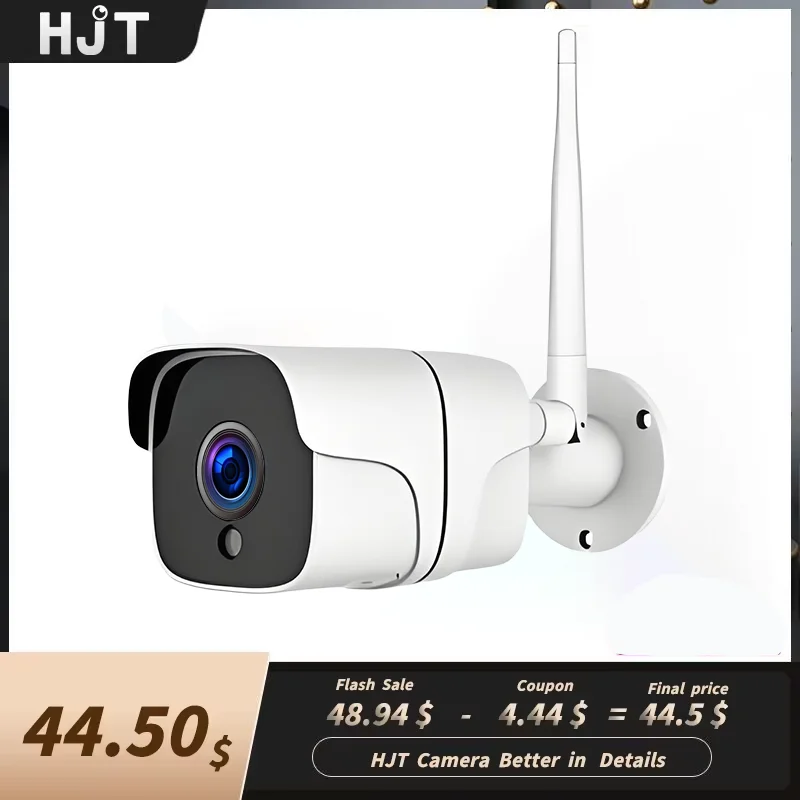 HJT Wifi IP Camera Outdoor Bullet 5MP Home Security Camera Motion Detection HD IR Night Vision Audio Surveillance Camera