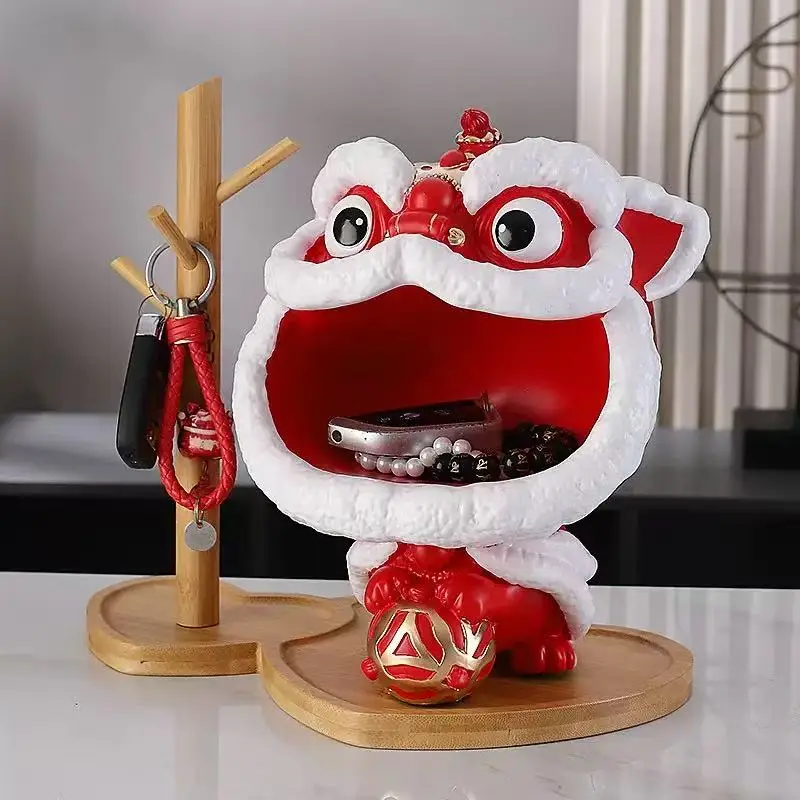 National tide lion awakening, entrance key storage ornaments, home living room decorations