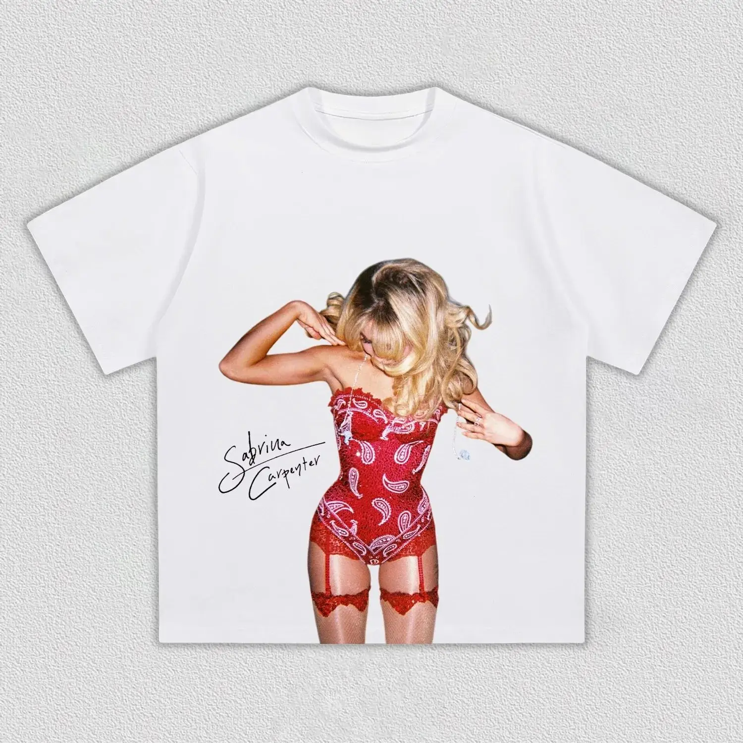 Sabrina Carpenter Graphic T Shirt Fashion Y2k Tops for Men Women Retro Pop Star Tour Merch Streetwear Print Oversized Tee Unisex