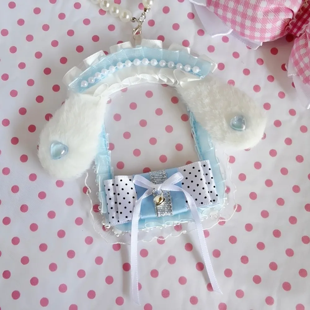 Kawaii DIY Card Holder Lolita Anime Lace Photocard Case Idol Display with Ribbon Photo Protector Case Card