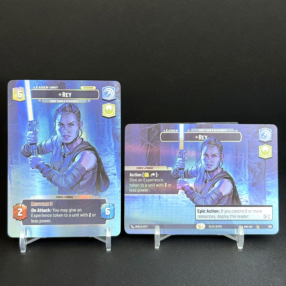 18 قطعة/المجموعة/مجموعة من بطاقات الوكيل من رقائق SWUDB Shadows of the Galaxy (SHD) BOBA FETT REY FENNEC SHAND KYLO REN CAD BANE TCG بطاقات الألعاب الإنجليزية