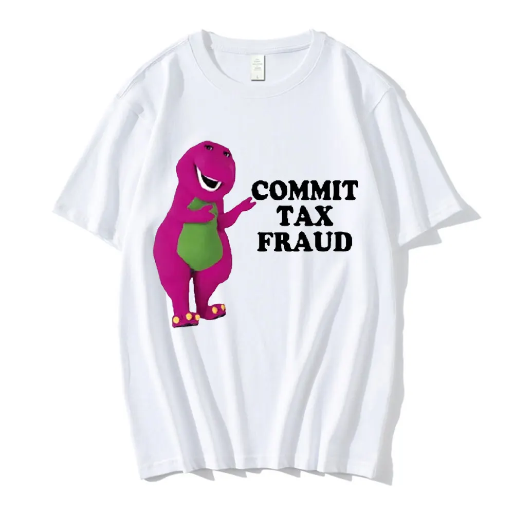 Commit Tax Fraud Graphic Print Short Sleeve T-shirt Men Summer Loose Casual T-shirts Harajuku Streetwear Tee Shirt Oversize Tops