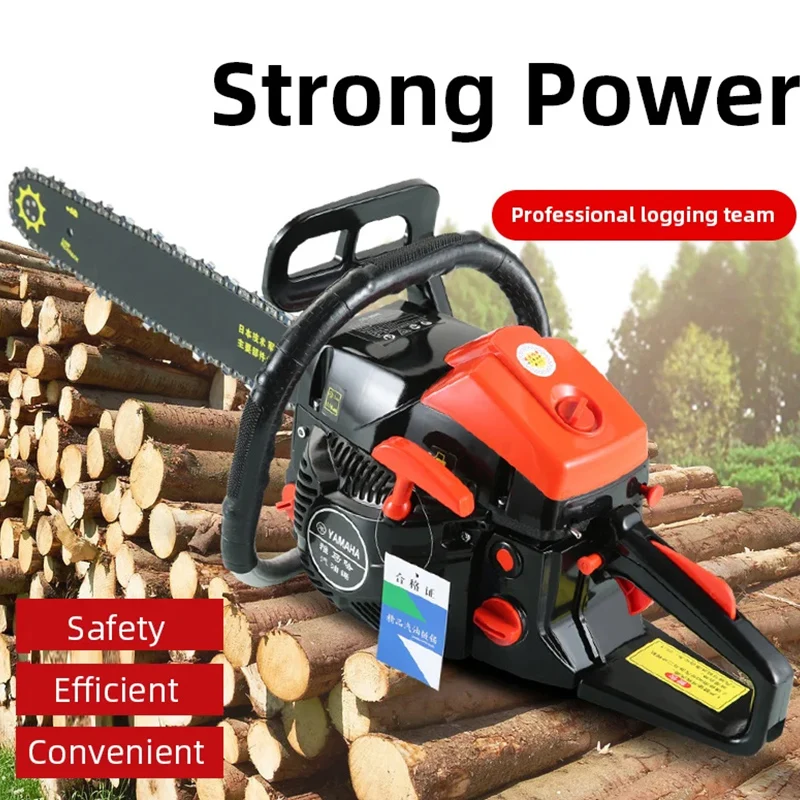 9800W Gasoline Chainsaw High-Power Chainsaw Logging Saw 2-Stroke Chainsaw Machine Cutting Logging Chain Cutting Machine