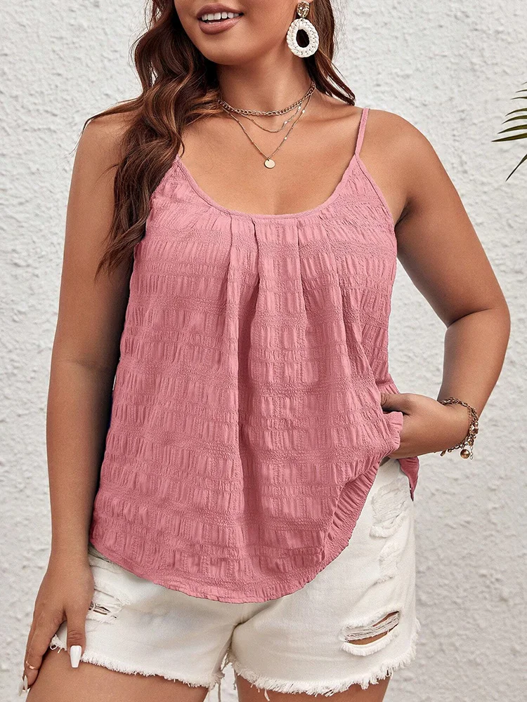 Mugen Plus Size Blouse Round Neck Sleeveless Women Clothing 2024 Blouses 100%Polyeser Tops New Arrivals Solid olor Casual Shirt