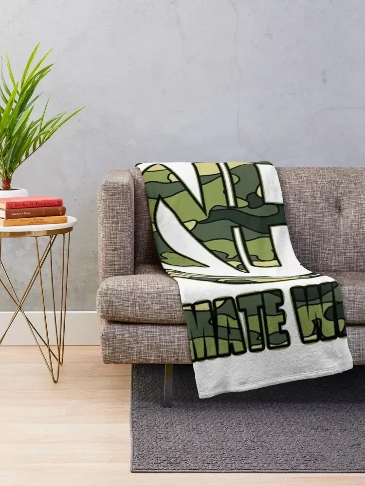 Narcotics Anonymous Gifts 12 Steps Camo Ultimate Weapon Throw Blanket Shaggy Bed Vintage Polar Blankets