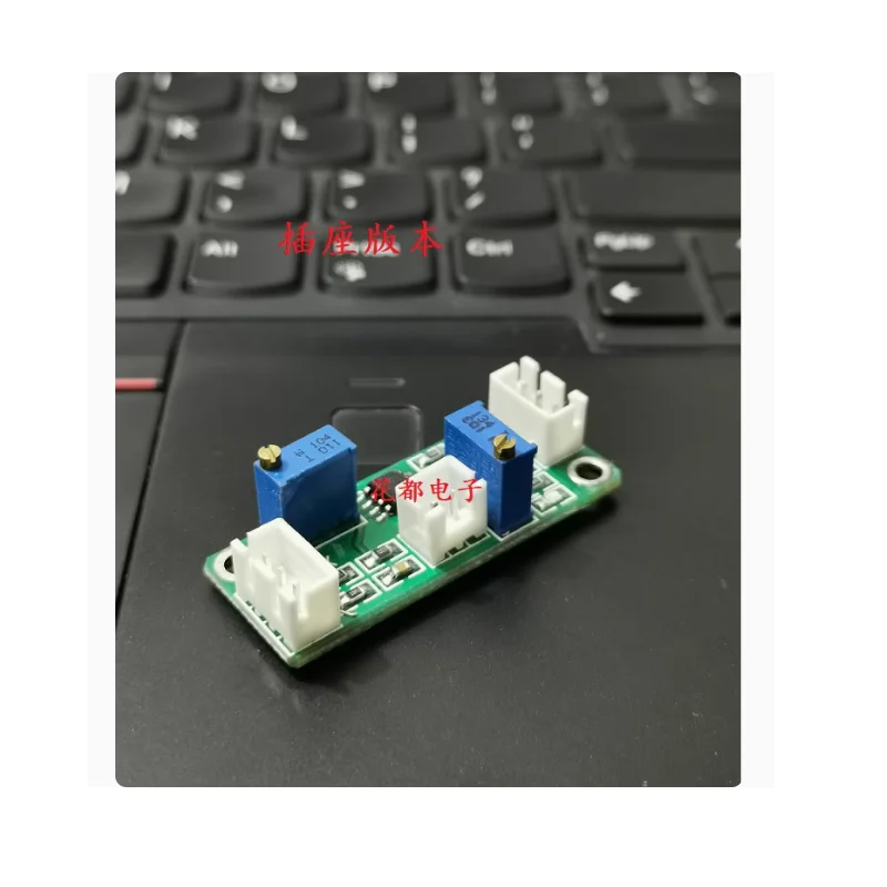 LM358 weak signal acquisition DC amplifier module with adjustable multiples for analog and switch dual outputs