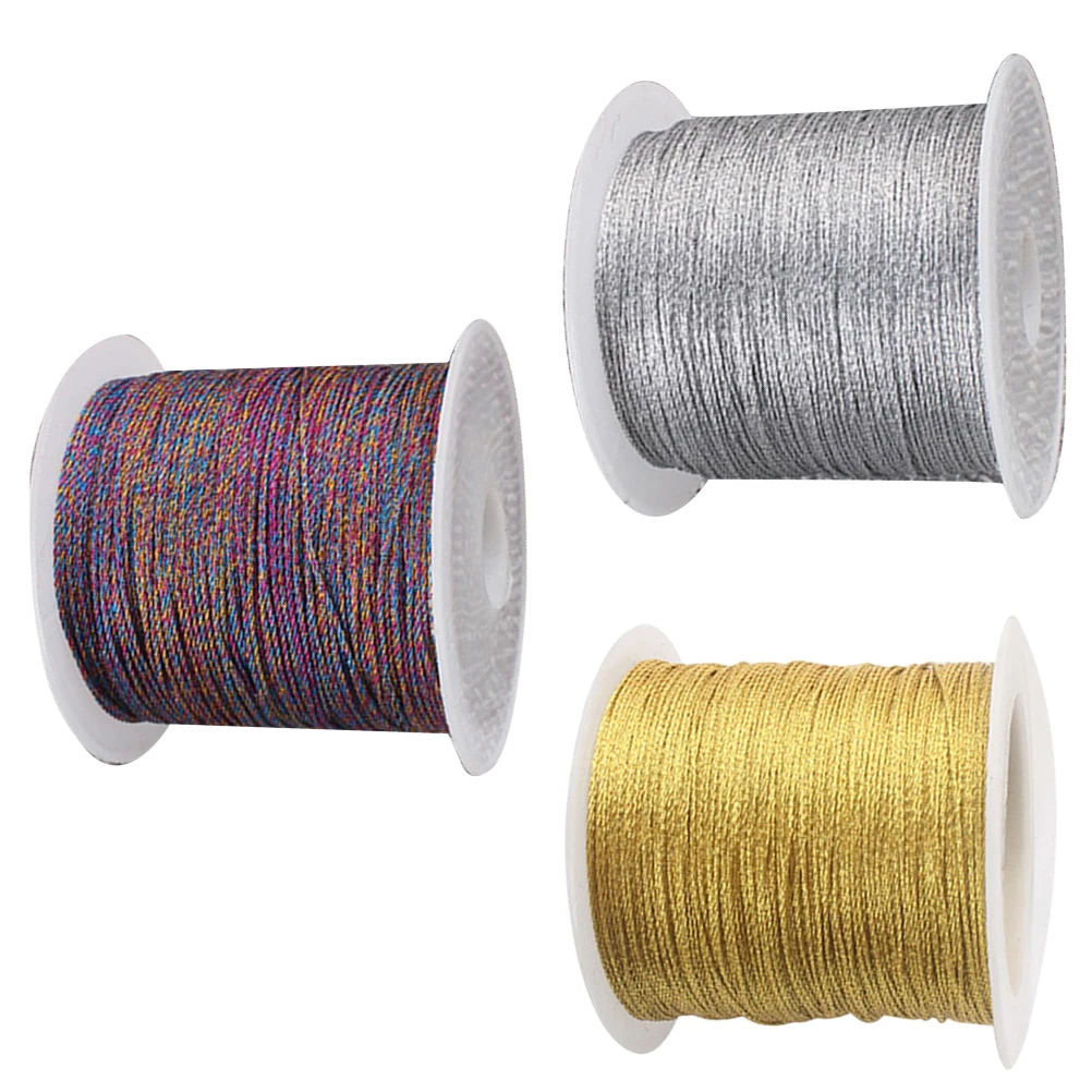 

Colorful Knitting Rope Braided Cord Metallic Wire Tassel Handicraft Decor Gift Wrapping Porcelain Bundling Durable High Quality