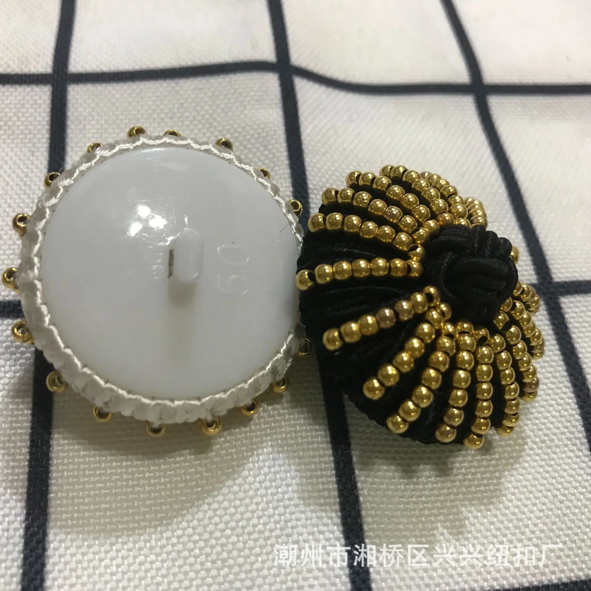 Ordering Beads, Knots, Gold Beads, Black and White Sunflowers, Fashion Trends, Korean Edition, Small Fragrant Style,