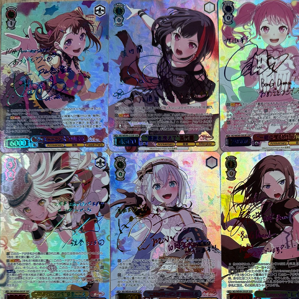 10 قطعة/المجموعة أنيمي Waifu فايس شوارز جمع بطاقة بانج حلم! هدايا بطاقة توقيع يوكينا ميناتو تاكاماتسو توموري أنون تشيهايا