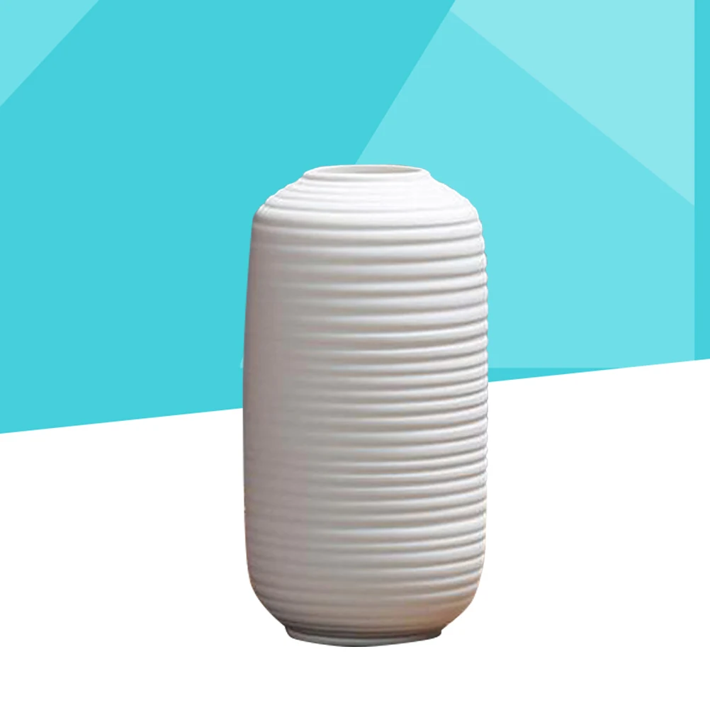 

Ceramic Vase White Porcelain Glazed Vase Shape Modern Decorative Ceramic Vases for Flowers Home Office Decoration
