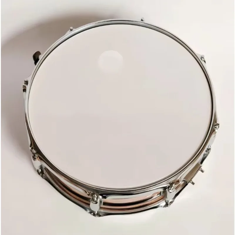 Factory Direct 14 Inch Snare Drum Wood Grain Finish with Carry Shoulder Strap Marching Snare Drum for Band Team  Percussion