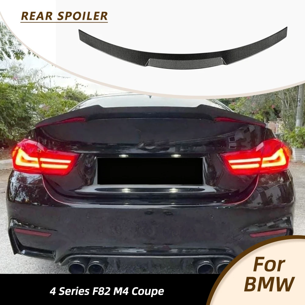 

Car Trunk Spoiler for BMW 4 Series F82 M4 Coupe 2014-2020 Carbon Fiber Rear Trunk Spoiler Boot Highkick Wing Lip Forged Carbon