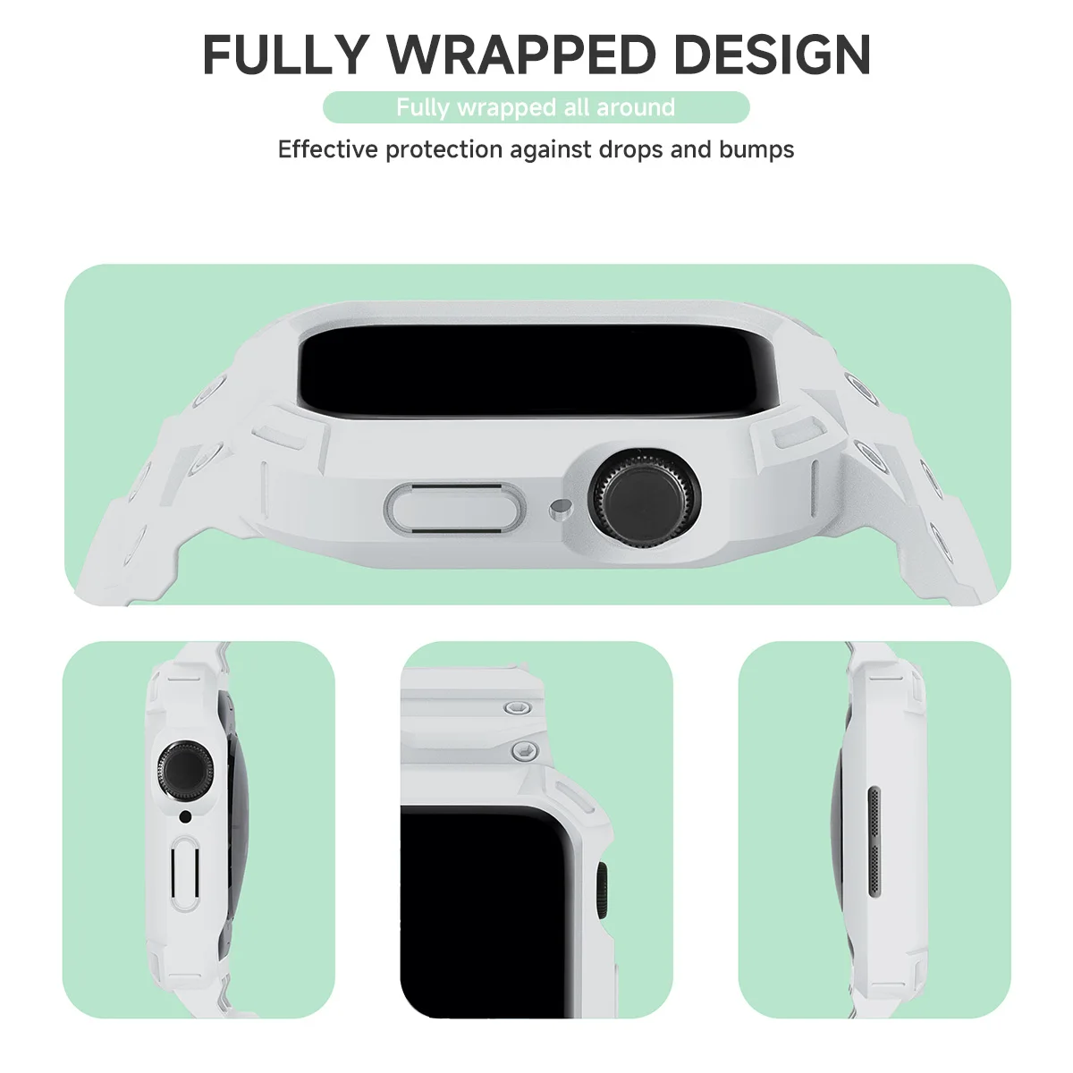 Integration Case Band for Apple Watch 10 42mm 46mm Waterproof Sport Silicone Strap + Cover for Iwatch S10 42mm 46mm