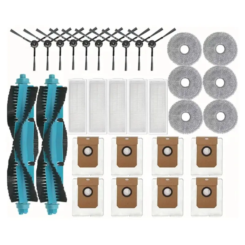 CMHI-For Cecotec Conga 11090 Spin Revolution Replacement Accessories Parts Main Side Brush Hepa Filter Mop Cloth Rag