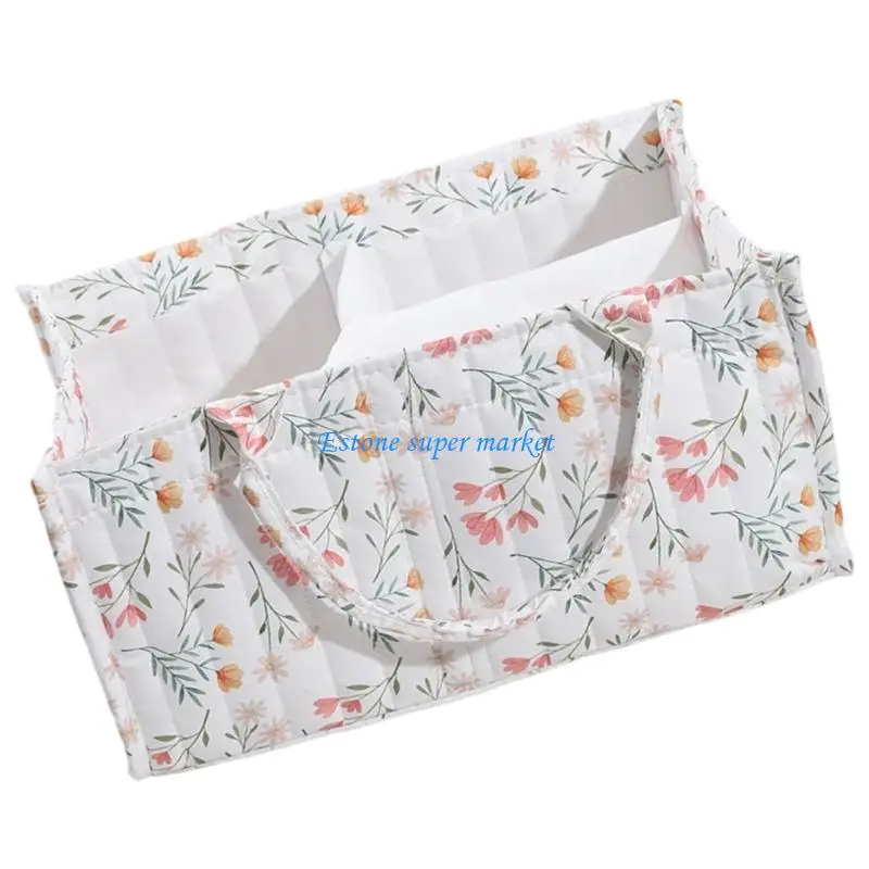 090B منظم حفاضات قطني متعدد الأغراض مع حامل ملابس أطفال بتصميم قابل للطي