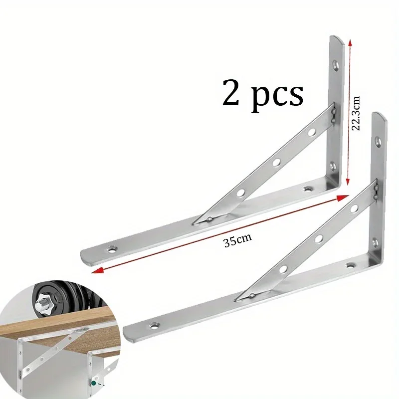 

2pcs Duty Shelf Brackets Floating Shelves Triangle Shelf Brackets 90 Degree Angle Wall Mounted Shelf Supporter Corner Bracket