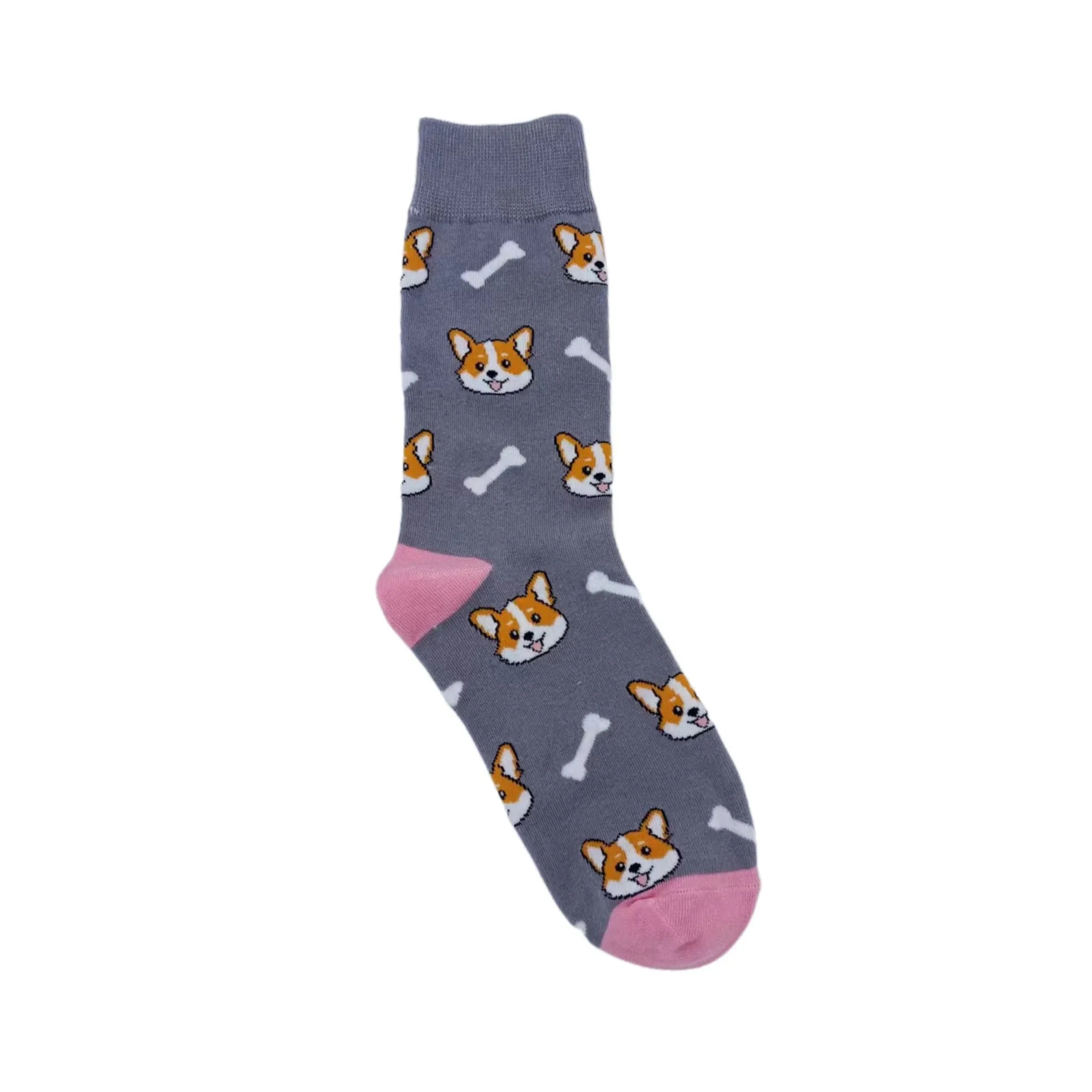 Neue Happy Herrensocken Damen Neuheit Cartoon-Socken Gekämmte Baumwolle Neue Corgi Cartoon Happy Puppy Kollektion Niedliche Windsocken für Männer/Frauen # – Detail 7