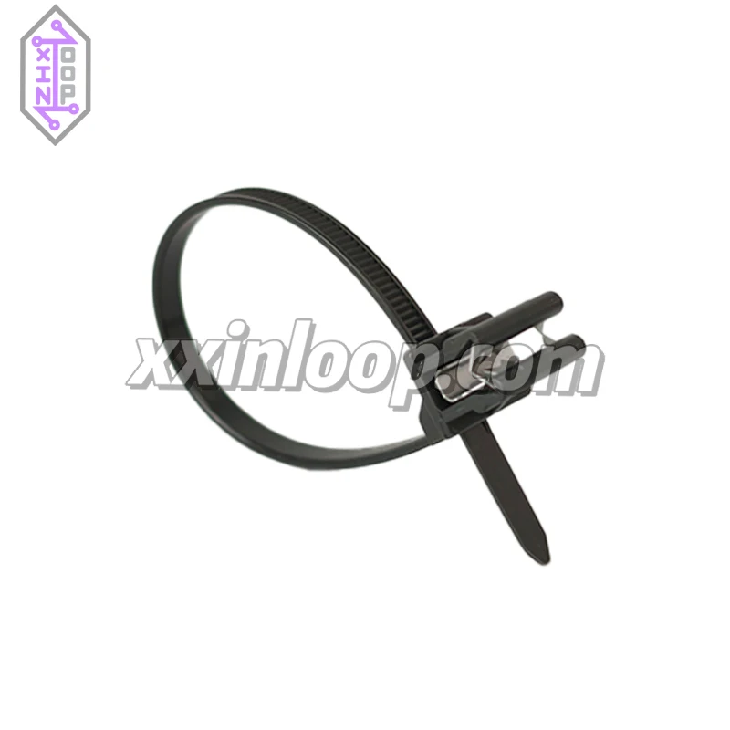 126‐00000 ربطة كابل مع مشبك حافة PA66HS 160 مم × 4.6 مم حزمة ربطة عنق 1.0 ‐ 3.0 مم مشبك لوحة لحزام سلك لوحة السيارات #6