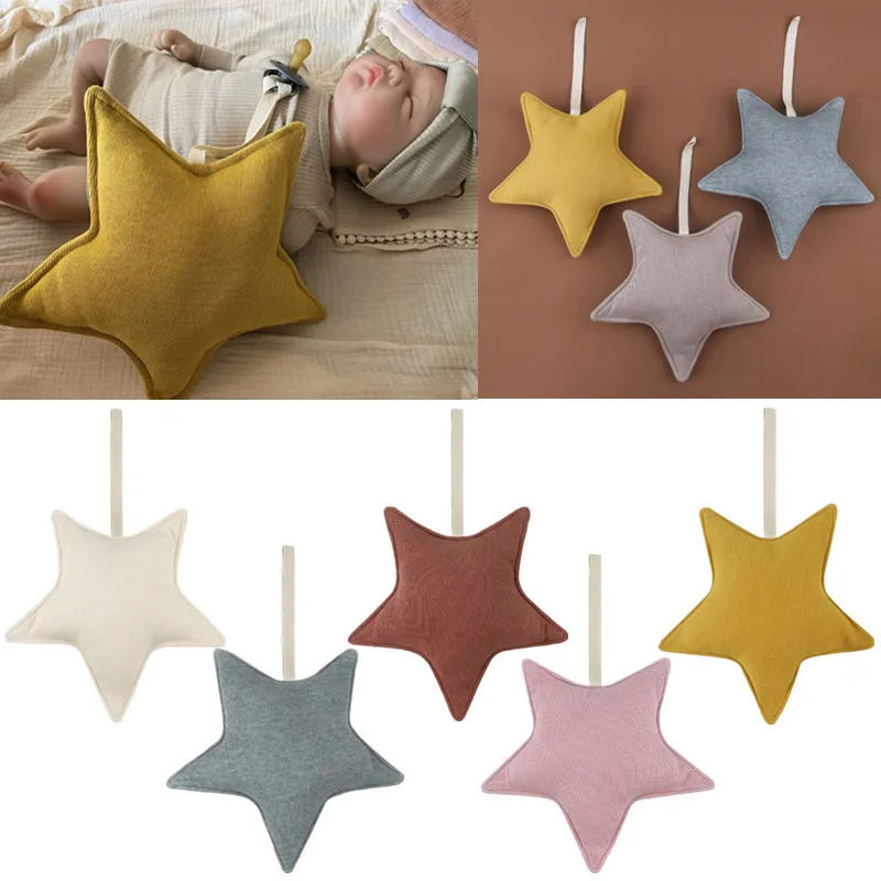 Newborn Photography Props Soft Cotton 3D Star Shape Baby Posing Pillow Pacifier Pendant Infant Studio Photo Shooting Accessories