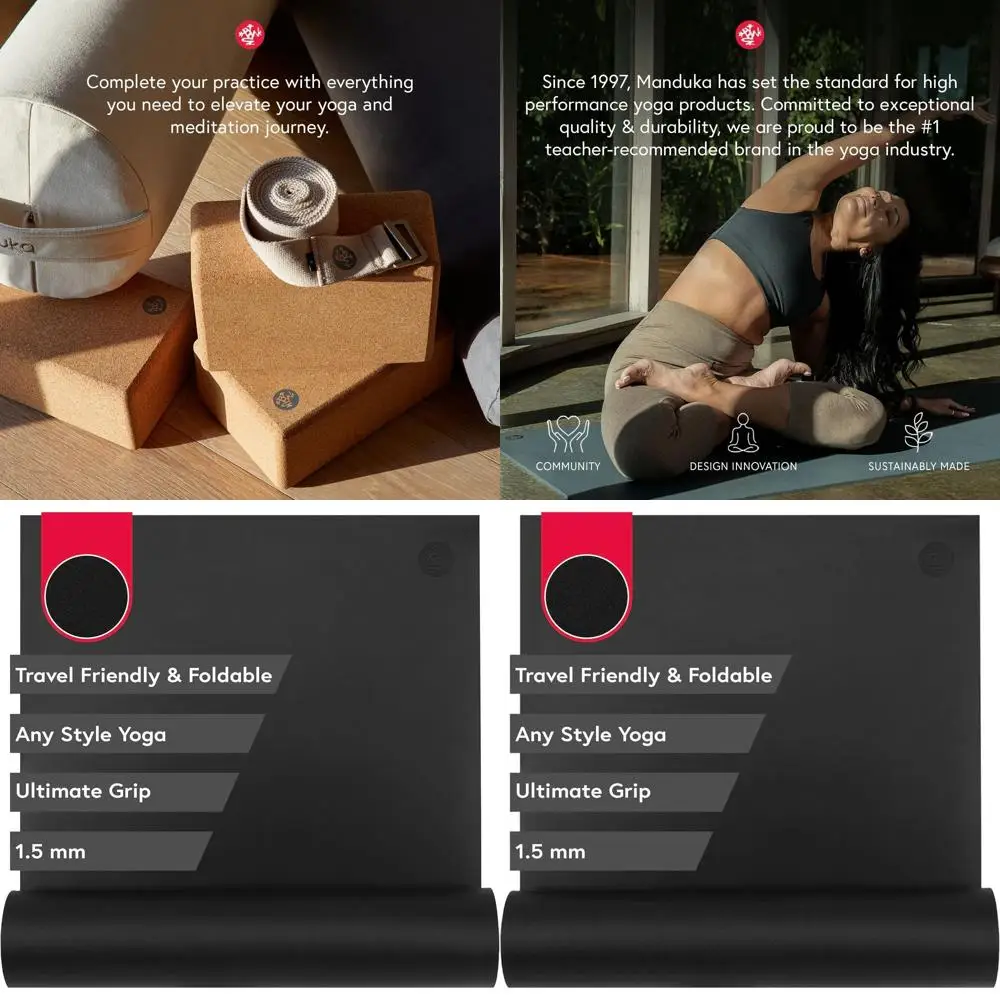 

Portable 71 1.5mm Foldable Yoga Mat - Superior Grip, Sweat-Resistant for All Yoga Styles