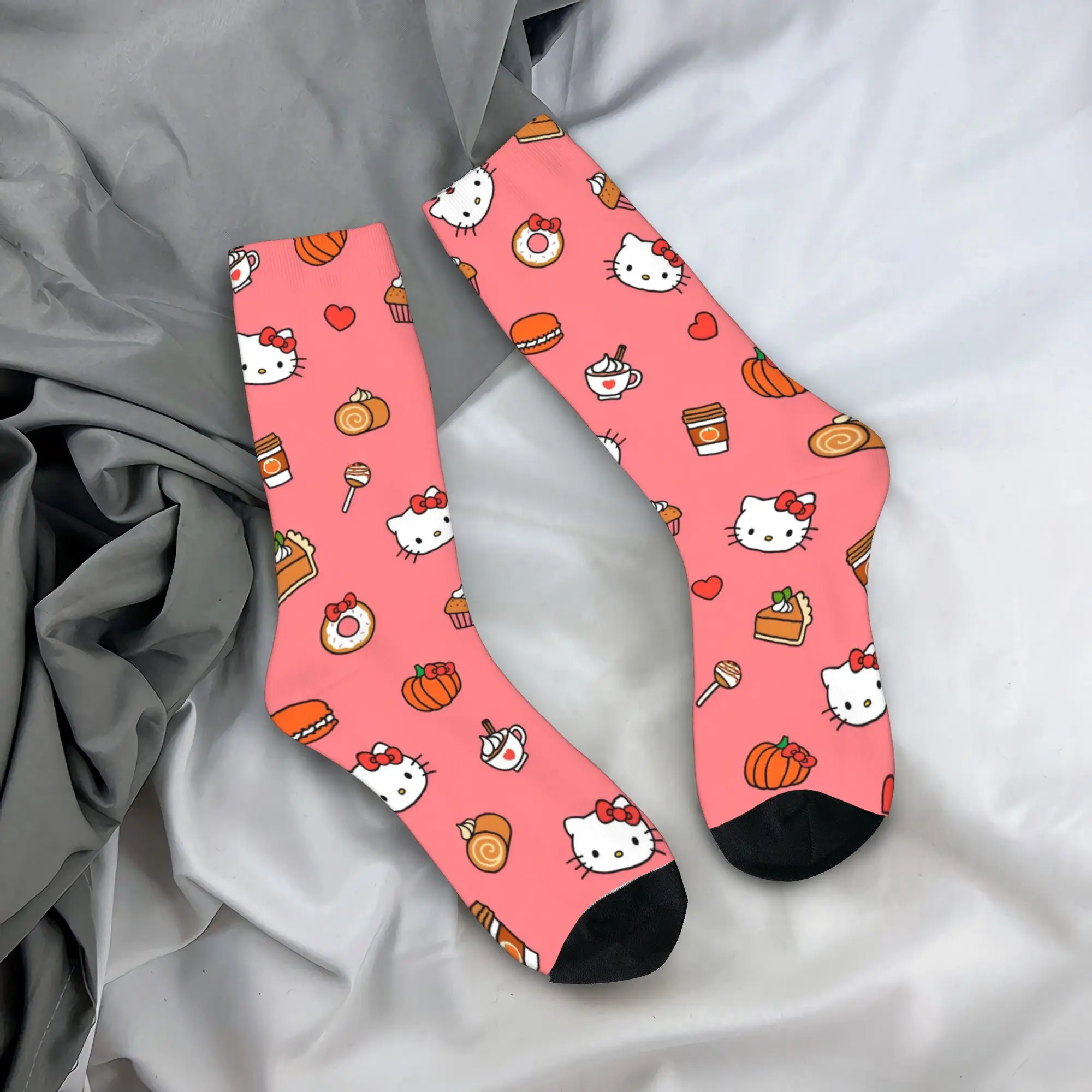 

Autumn Winter Funny Men's Women's Cartoon Cat K-Kitties Socks Non-slip Basketball Socks