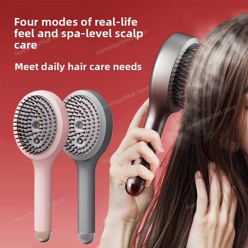 Electric Massage Spray Comb High Frequency Vibration Head Scalp Massager 650nm Red Light Hair Comb Hair Follicle Massage Brush