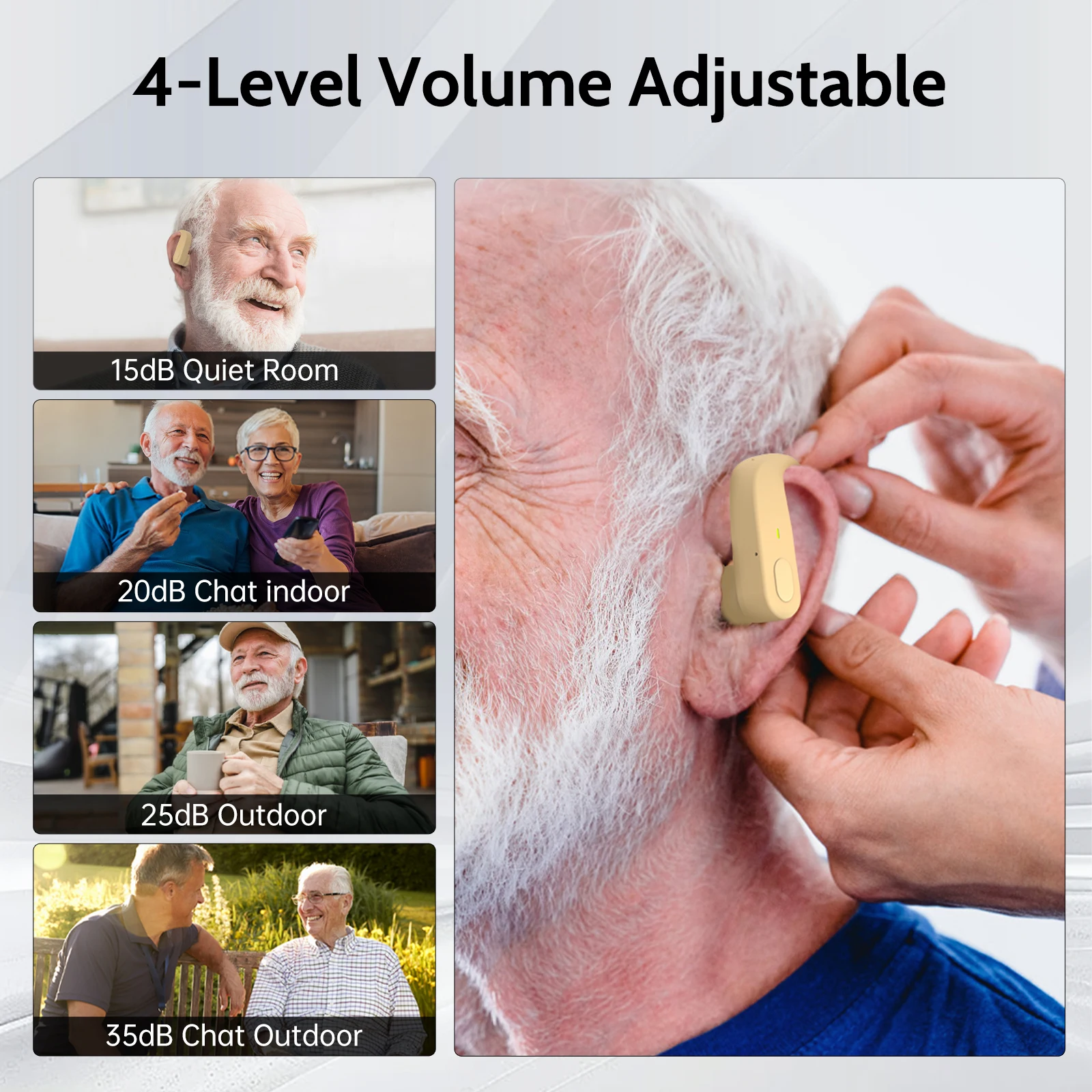 Rechargeable Digital Hearing Aid Itc Ite Invisible Deaf-Aid For Seniors Noise Reduce Sound Amplifier Deafness Device