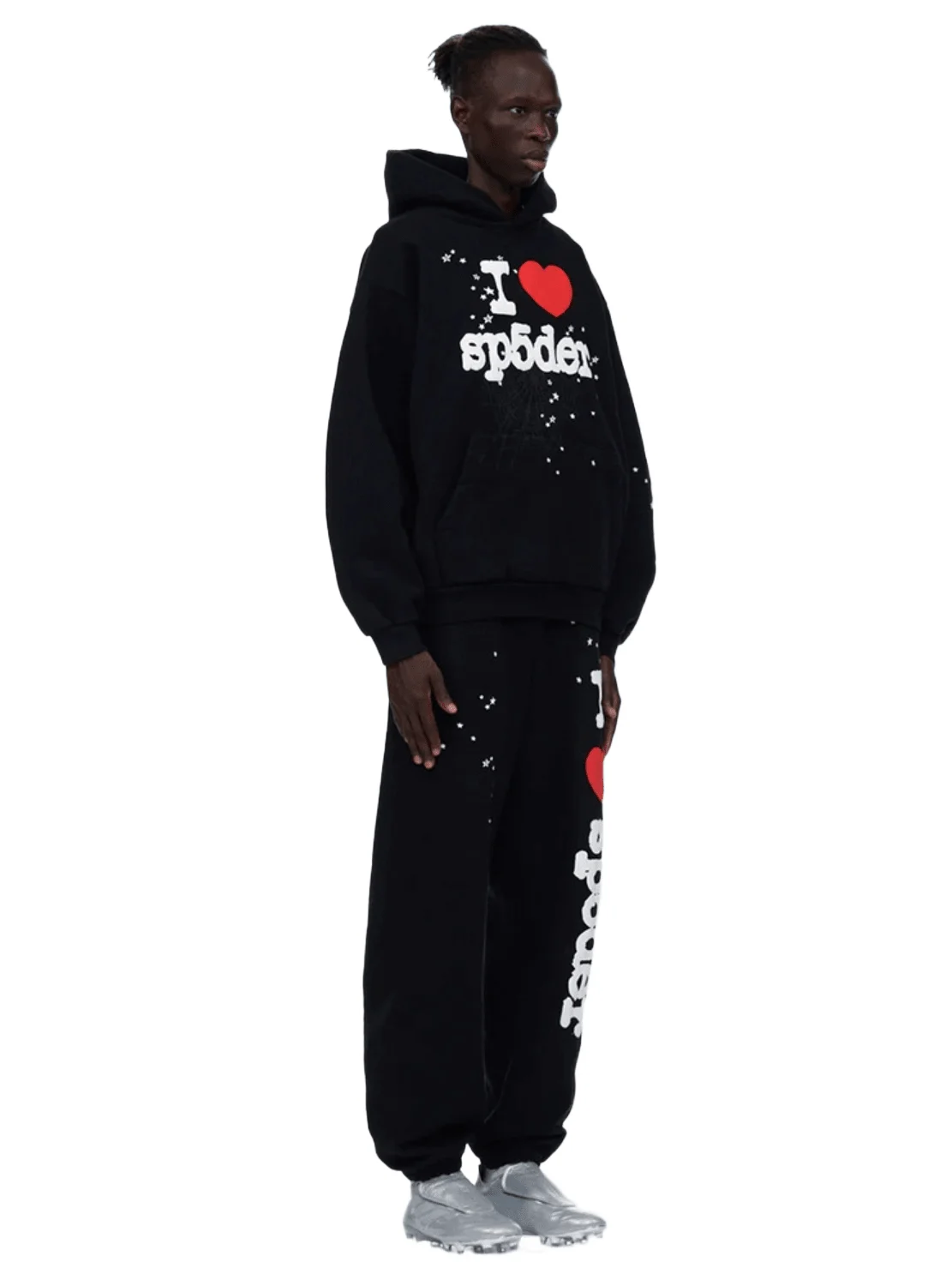 

I Heart Spider Graphic Hoodie And Sweatpants Set Black Oversized Streetwear Loungewear