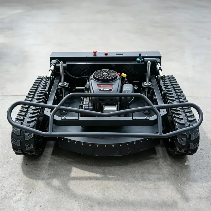 Heavy-Duty Tracked Lawn Mower with Custom Remote Control Brush Cutting System for Steep Slopes Orchards Farms & Large Yards