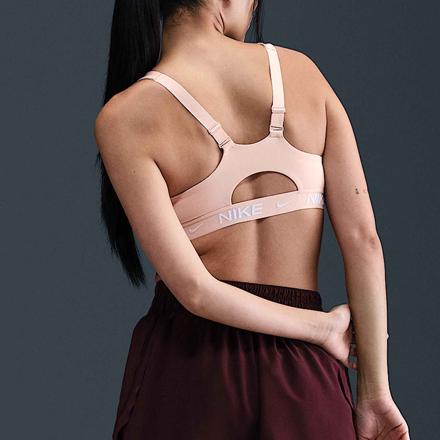 Nike Authentic Indy Women's High Strength Support Front Zipper Sports Underwear HQ2752-667