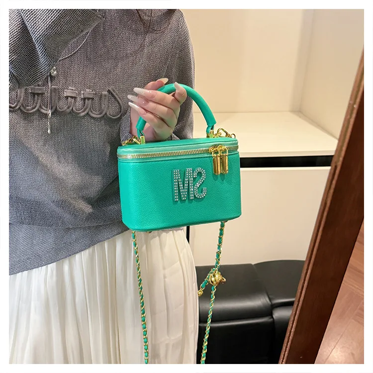 2025 Women's Box Bag, Chic Letter-Design Shoulder Bag, Versatile Top-Handle Crossbody Purse, Luxury Designer Tote