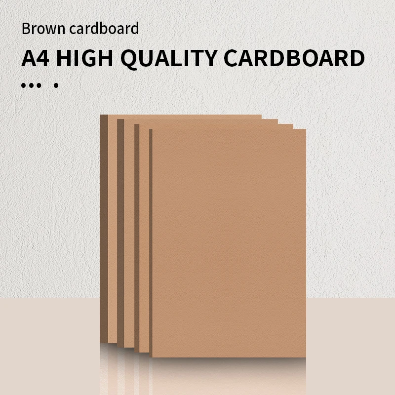 ﻿ 5Sheets A4 1mm 1.5mm 2mm 3mm Solid Brown Hard Thicken Kraft Paper Cardboard Paperboard For DIY Handmade Album Cover Package