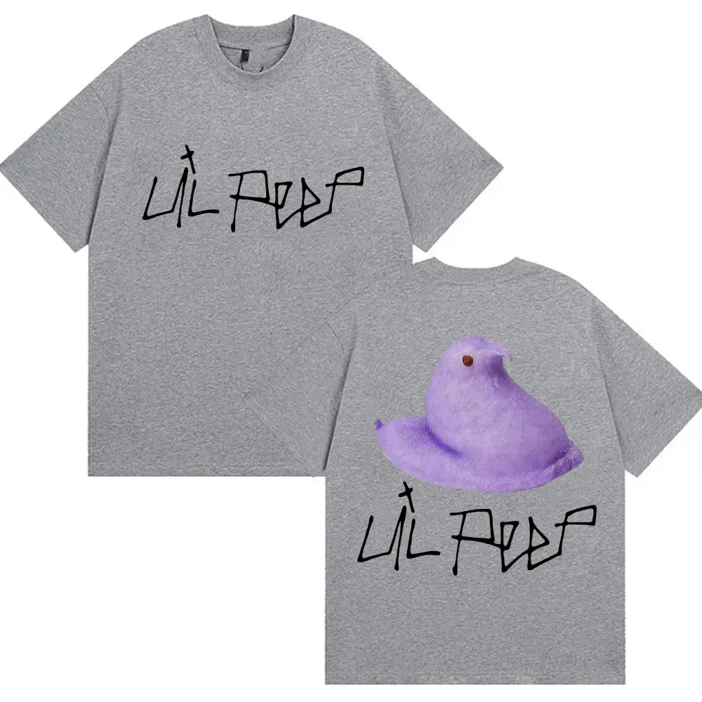 مغني الراب ليل اللمحة صرخة الطفل مضحك تي شيرت الرجال النساء موضة الهيب هوب موسيقى البوب قصيرة الأكمام المتضخم القطن عادية تيز الشارع الشهير #3