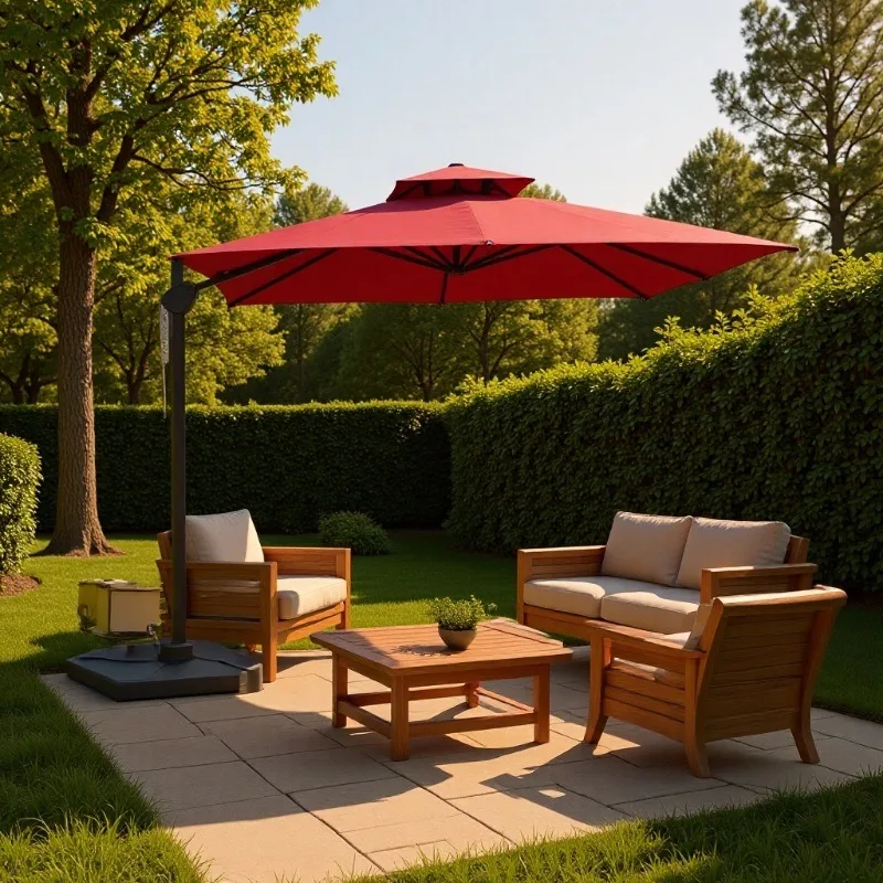 Outdoor parasol courtyard umbrella outdoor large sun umbrella shed open-air balcony garden villa