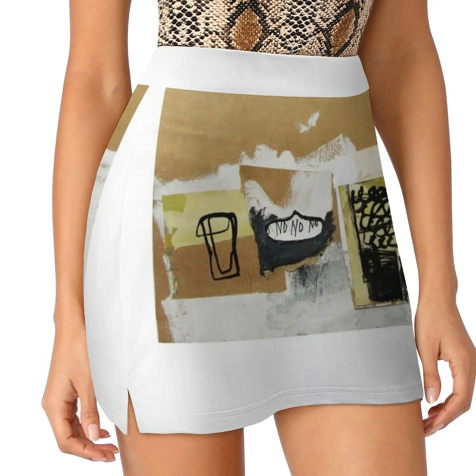 Life Is All About Choices Women's skirt Mini Skirts A Line Skirt With Hide Pocket Life Brown Paper Ink Acrylic White Puzzle