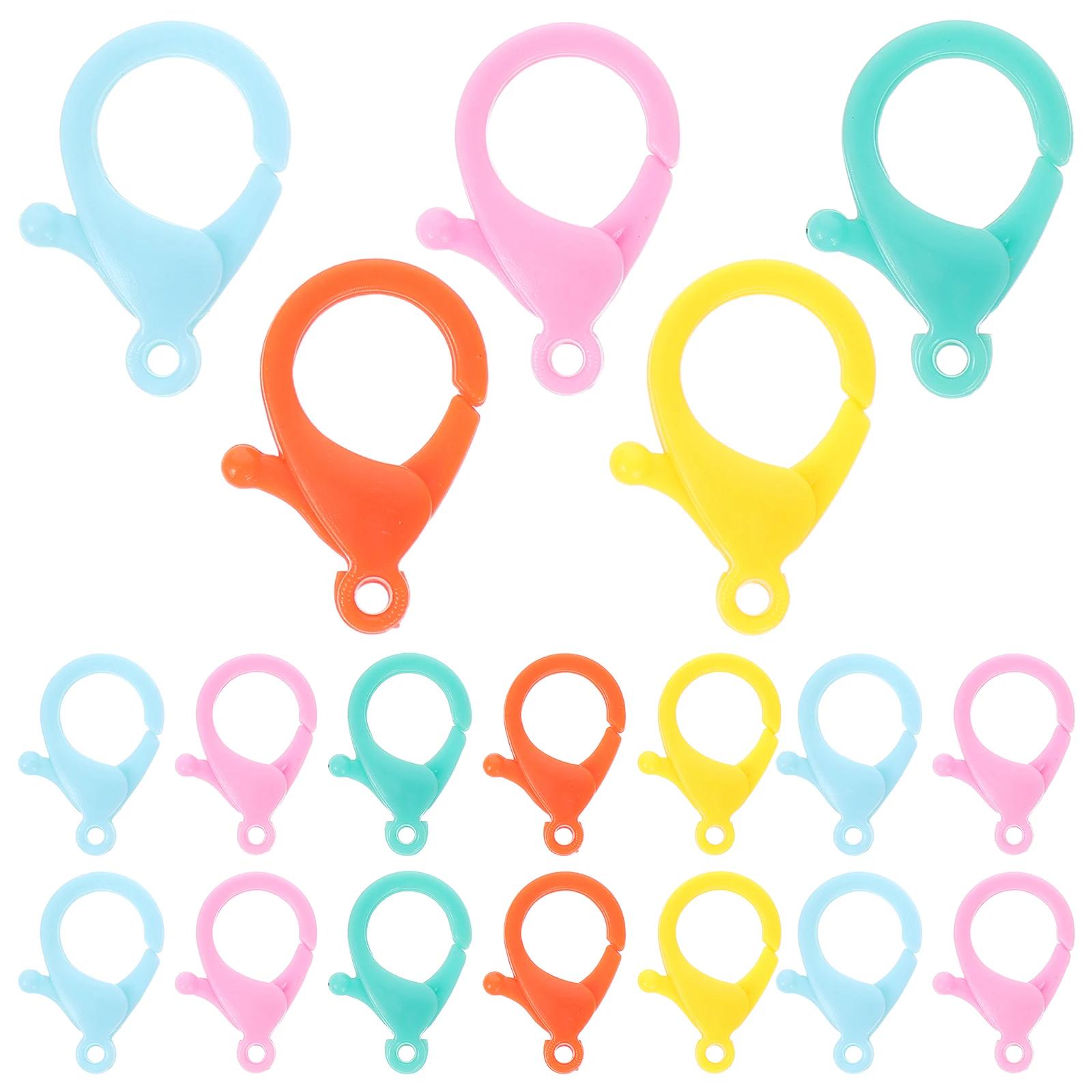 

50 Pcs Lobster Clasp Durable Jewelry Making Accessories for Bracelet Necklace DIY Crafts Keychain Clasp Bright Color