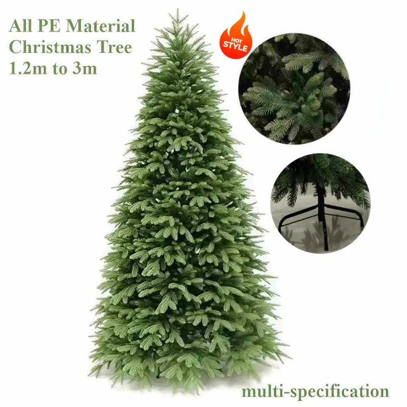 

Artificial Christmas Tree Full PE Encryption Material Large Simulated Christmas Tree Pine 1.2M to 3M Family Christmas Decoration