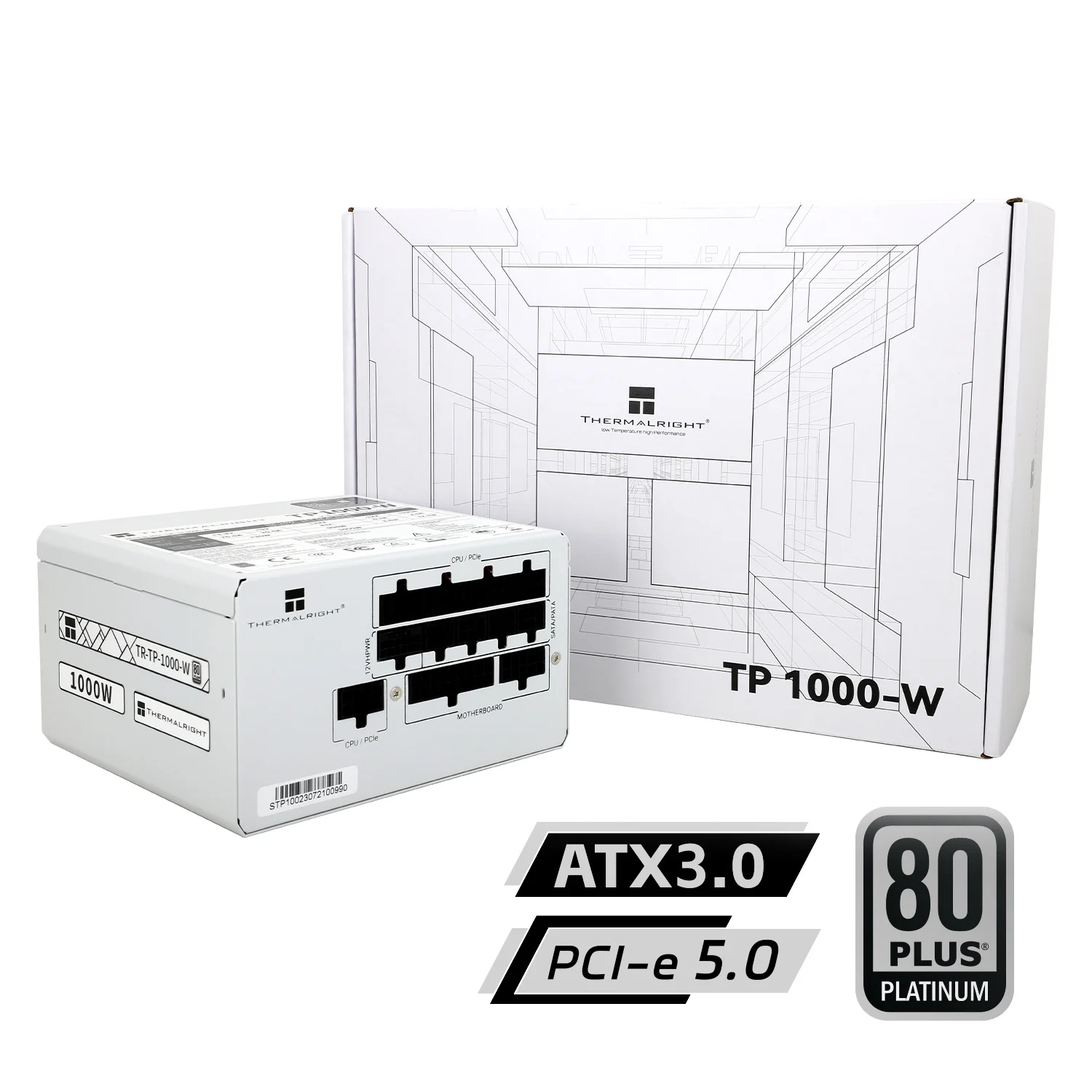 Imagem -02 - Thermalright-white Power Supply Tp1000-w Platinum Módulo Completo 1000w 850w Host de Computador Atx3.0 Pcie5.0