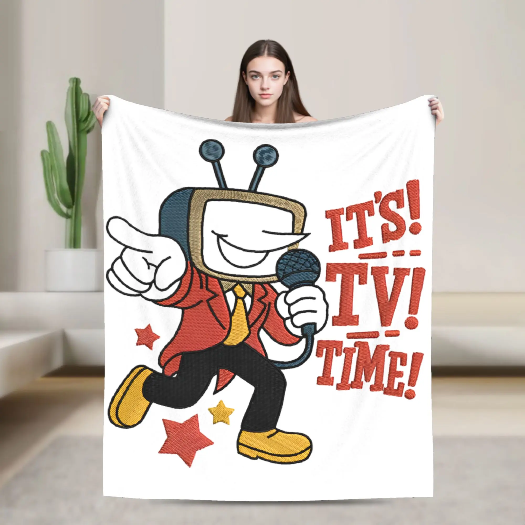 إنها لعبة وقت التلفزيون بطانية Tenna Deltarune الفانيلا رهيبة لينة رمي البطانيات للمفرش الربيع/الخريف #3