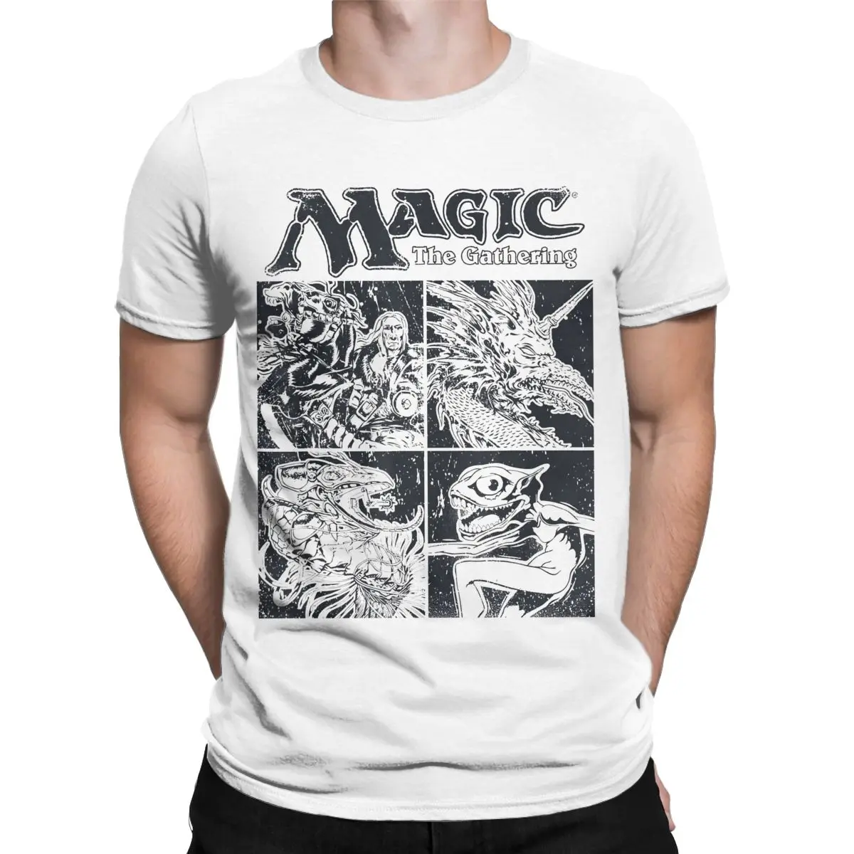 Hipster Magic Games Gathering MTG T-Shirt for Men Round Neck Pure Cotton T Shirts Short Sleeve Tee Shirt Plus Size Clothing