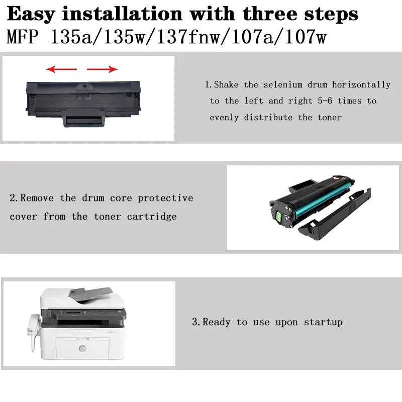 LA/EMEA/AP Version 1K Pages W1105A/W1106A/W1107A  Toner  Cartridge for HP Color Laser MFP 179fnw/178/150a/150w/150nw