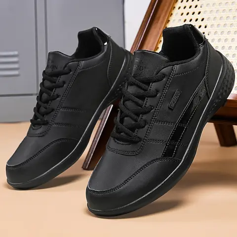 Leather Men Shoes Sneakers Trend Casual Shoes Breathable Leisure Male Sneakers Men Non-slip Footwear Men Skateboarding Shoes
