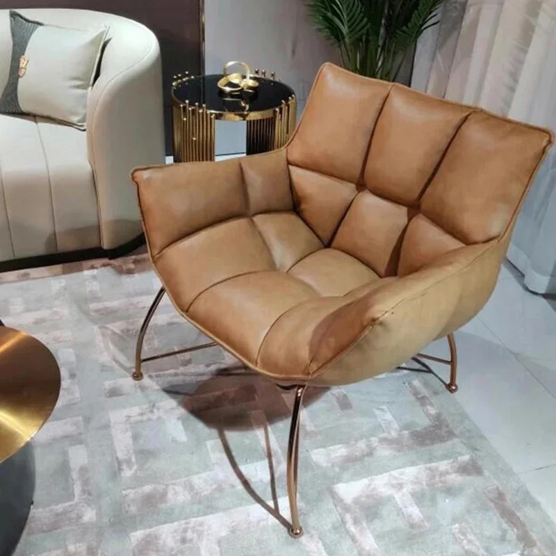 Minimalistische Vintage Woonkamerstoel Banket Fauteuil Mode Lounge Woonkamerstoel Comfortabel Zacht Silla Plegable Meubilair