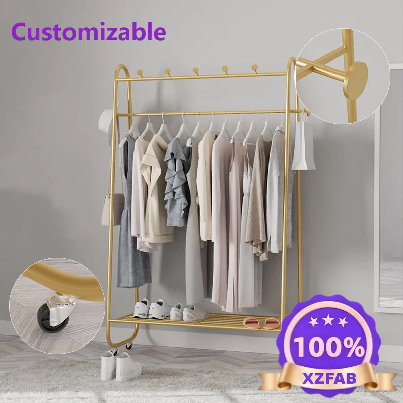 Factory Direct 2026 Appendiabiti personalizzato Stendibiancheria Appendiabiti autoportante Borsa appesa Cappello Giacca