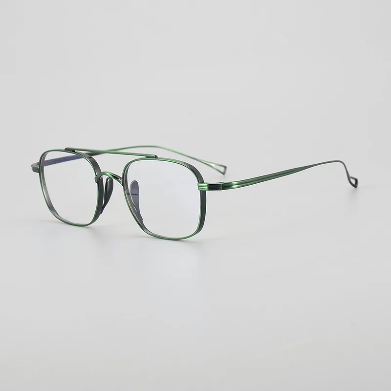 

2025 New Vintage Titanium Glasses Frames 9051+ Double Bridge Design For Men Women Fashion Sunglasses Frame Women Brand Eyewear