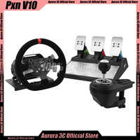 Pxn V10 Steering Wheel Gaming Controller Wired Force 900 Rotation Game Steering Wheel For Ps3/Ps4/Switch/Xbox Man Gifts Custom