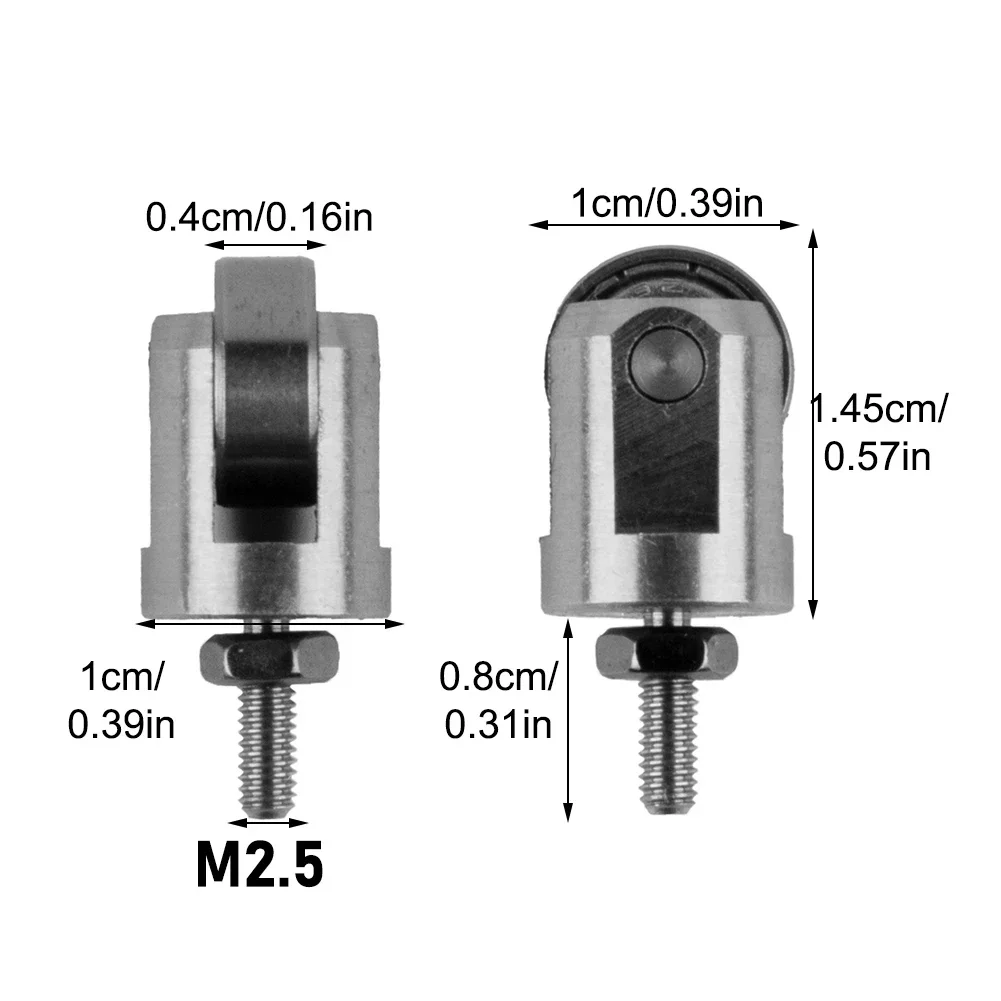 Roller Contact Point For Dial Indicator 10mm-Diameter Wheel M2.5 Thread Stainless Steel Roller Measuring Head Contact Point