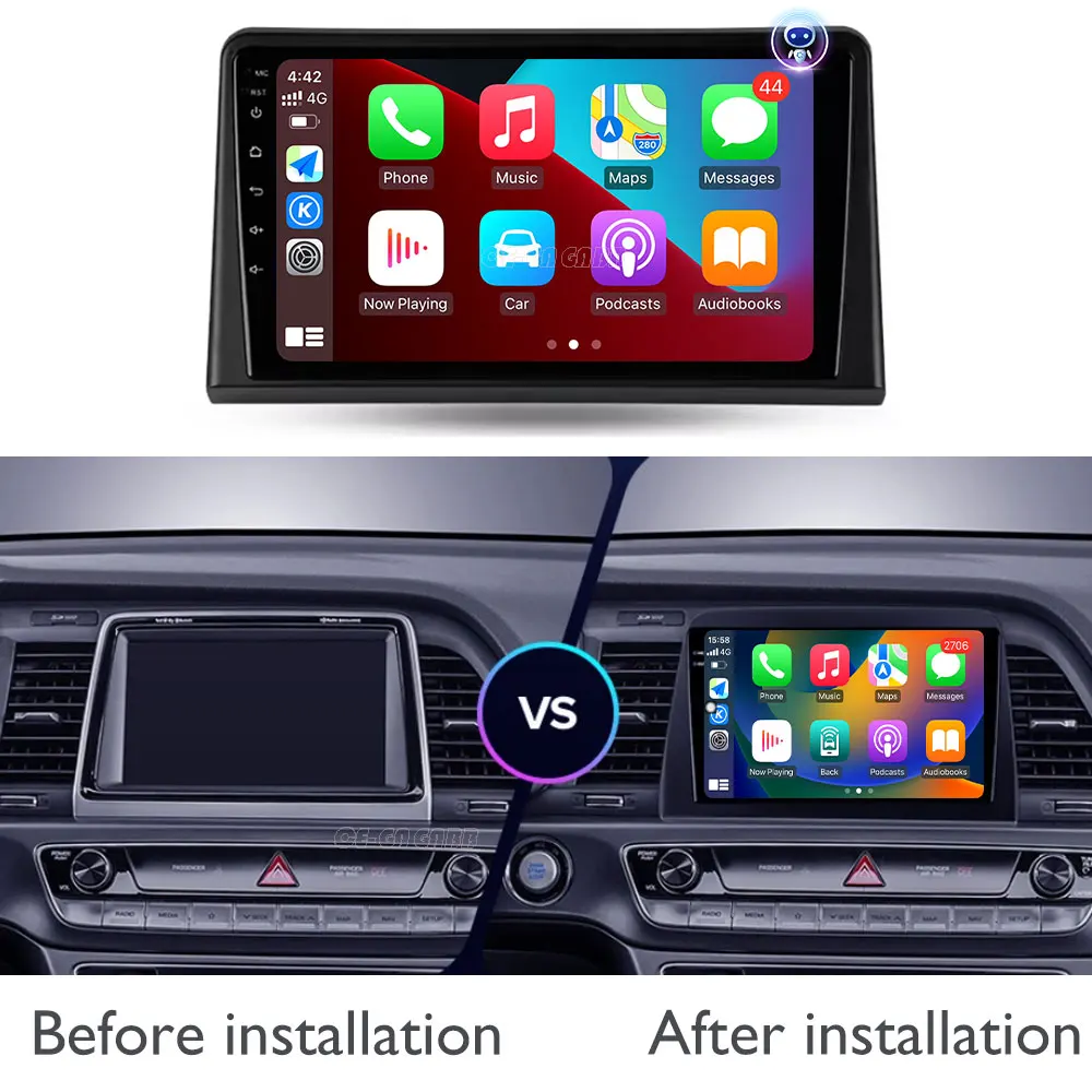 أندرويد 16 2K لشركة هيونداي سوناتا 7 LF 2017 - 2019 راديو السيارة الوسائط المتعددة مشغل فيديو الملاحة ستيريو نظام تحديد المواقع No 2din 2 din dvd #2