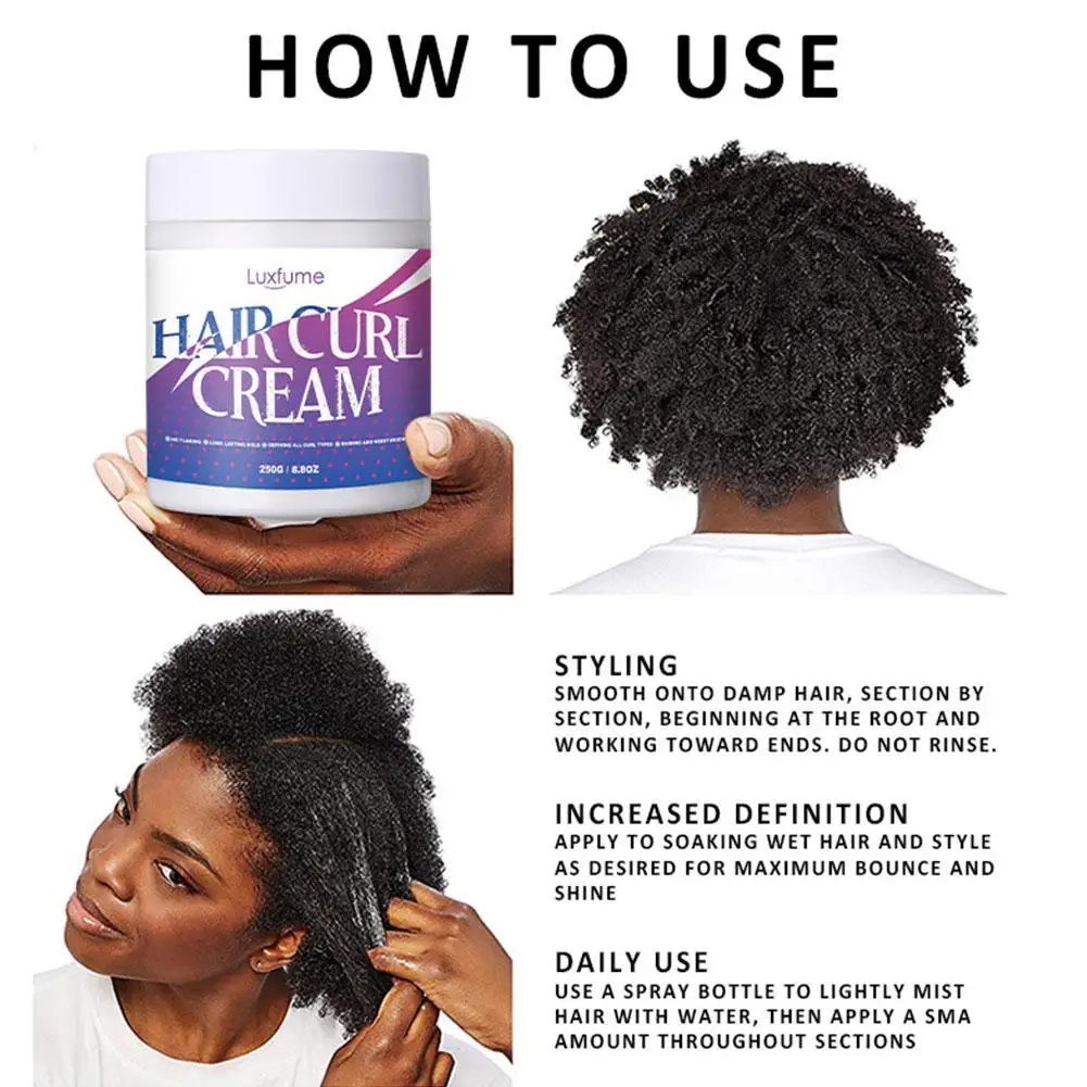 

Hair Curling Cream Curl Defining Cream Repairs Damage Hair Anti-Frizz Nourish Care Root Cream Hair-Smoothing W0X5